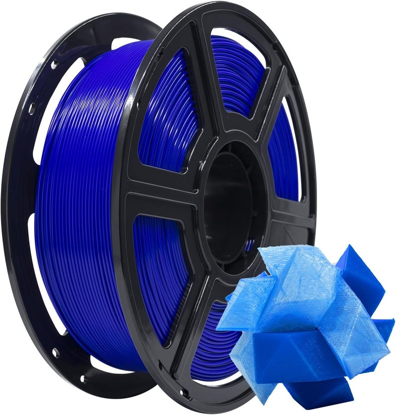 FLASHFORGE خيوط PLA بقطر 1.75 مم، خيوط طابعة ثلاثية الأبعاد 1 كجم (2.2 رطل) بكرة، دقة أبعاد +/- 0.02 مم، خيوط الطباعة ثلاثية الأبعاد سهلة الاستخدام وتناسب معظم طابعات FDM ثلاثية الأبعاد (زرقاء) - Image 1